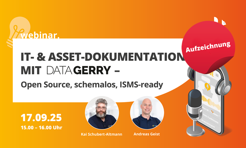 In unserem #Webinar „IT- &amp; Asset-Dokumentation mit #DataGerry“ zeigen wir, wie Sie mit <a href="/DATAGERRY/">DataGerry</a> eine flexible, anpassbare und integrationsfähige Dokumentationslösung aufbauen – vom Server bis zum Non-IT-Asset.

🎥 Jetzt Aufzeichnung ansehen: becon.de/aufzeichnung-w…
