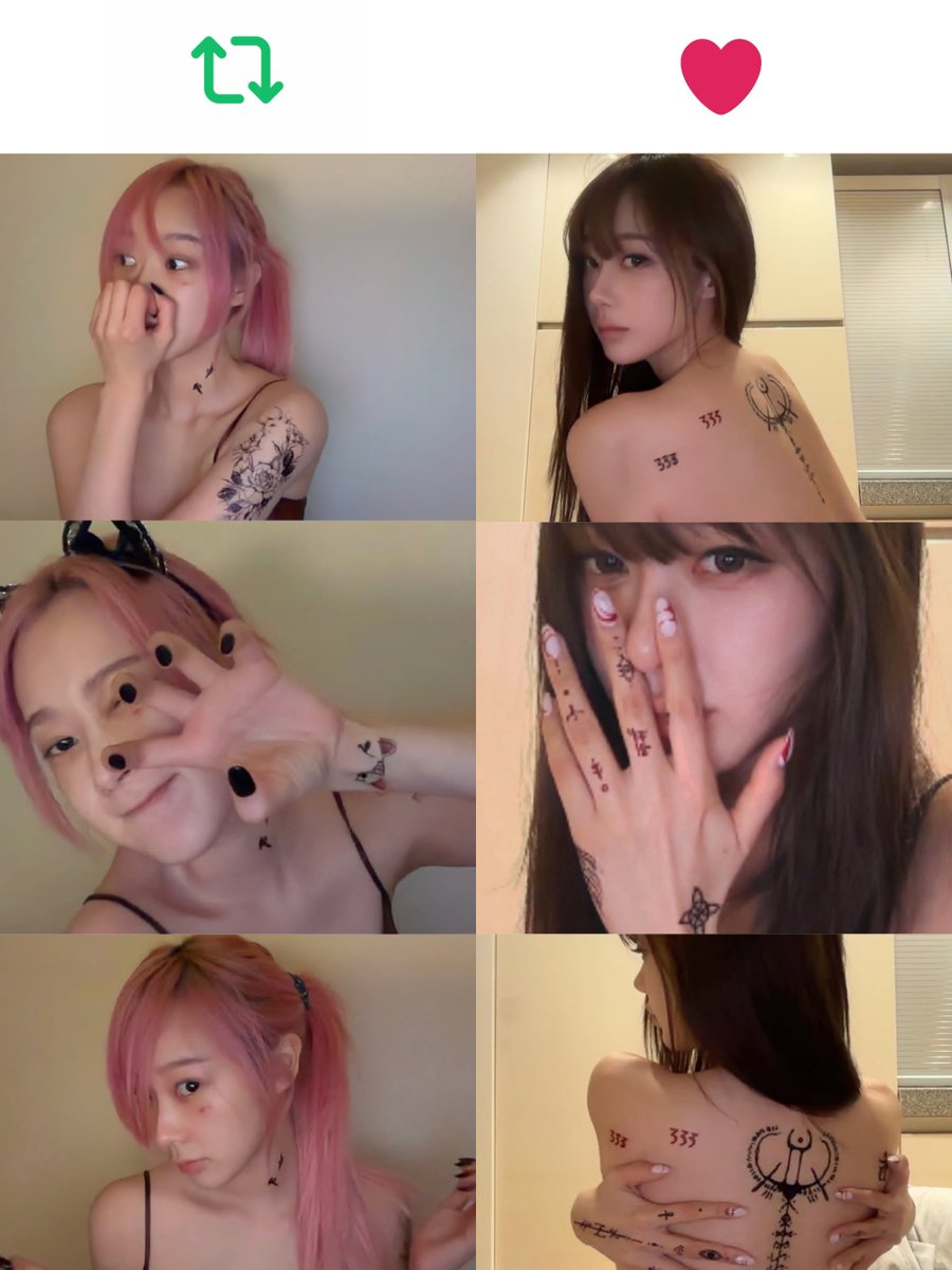giselle with temporary tattoos, which one?
