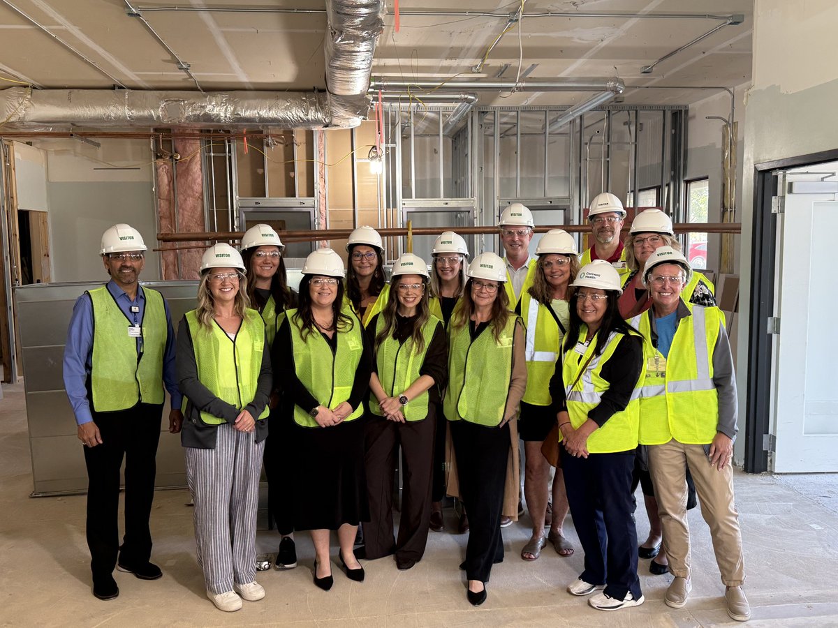 👷‍♀️ 👷‍♂️ Exciting progress in Muskegon! Our leadership team toured the under-construction Corewell Health Grand Rapids Heart &amp; Vascular Center – Norton Shores, set to open in late January 2026. Big things ahead for heart &amp; vascular care! 💙
