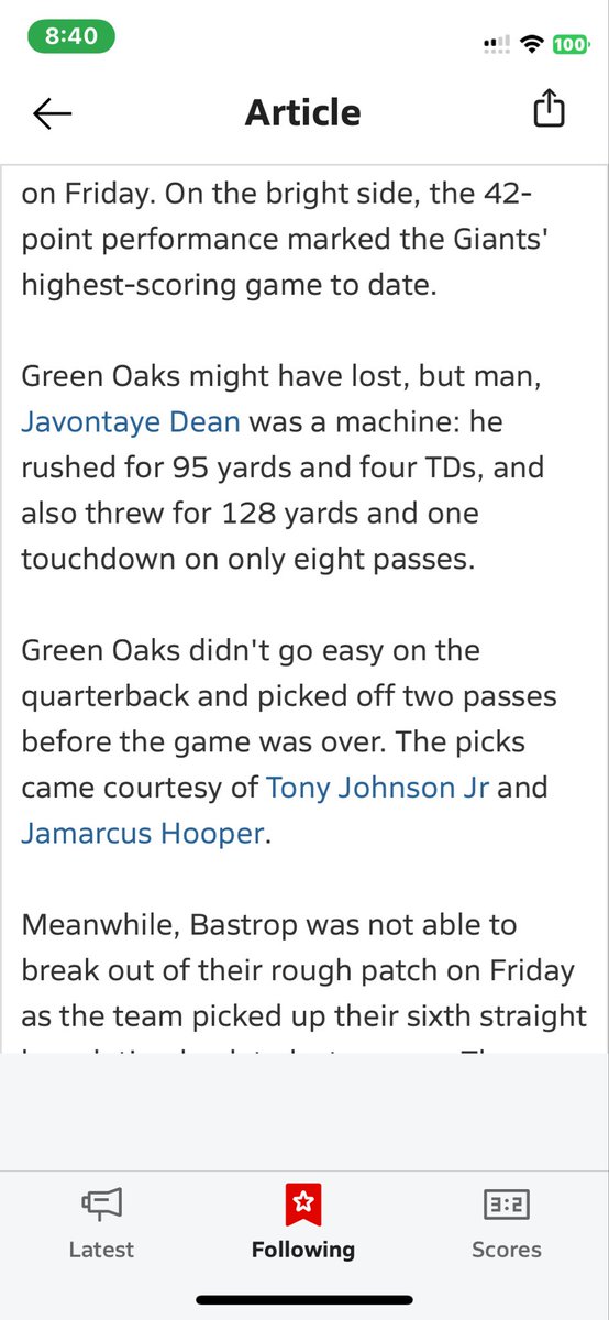 Javontaye Dean (@javontayedean3) on Twitter photo Articles from last game keep improving. Shout out to my teammates <a href="/JamarcusHooper/">Jamarcus Hooper</a> <a href="/TonyJohnson2027/">Tony Johnson Jr</a> It runs in the family. <a href="/F_Huggins80/">Felton Huggins Jr.</a> <a href="/LCU_ftball/">LCU Football</a> <a href="/andy_lucas98/">Andy Lucas</a> <a href="/CoachTCaheeII/">Terence Cahee II</a> <a href="/Coach_Lech/">Brandon Lechtenberg</a> <a href="/TerrenceIsaac1/">Coach Isaac SR.</a> <a href="/BrianBrown___/">Brian Brown</a> <a href="/SCumbie_LaTech/">Sonny Cumbie</a> <a href="/CoachTreLamb9/">Tre Lamb</a> <a href="/Coach_Hank_/">Coach Hank</a> Articles from last game keep improving. Shout out to my teammates <a href="/JamarcusHooper/">Jamarcus Hooper</a> <a href="/TonyJohnson2027/">Tony Johnson Jr</a> It runs in the family. <a href="/F_Huggins80/">Felton Huggins Jr.</a> <a href="/LCU_ftball/">LCU Football</a> <a href="/andy_lucas98/">Andy Lucas</a> <a href="/CoachTCaheeII/">Terence Cahee II</a> <a href="/Coach_Lech/">Brandon Lechtenberg</a> <a href="/TerrenceIsaac1/">Coach Isaac SR.</a> <a href="/BrianBrown___/">Brian Brown</a> <a href="/SCumbie_LaTech/">Sonny Cumbie</a> <a href="/CoachTreLamb9/">Tre Lamb</a> <a href="/Coach_Hank_/">Coach Hank</a>