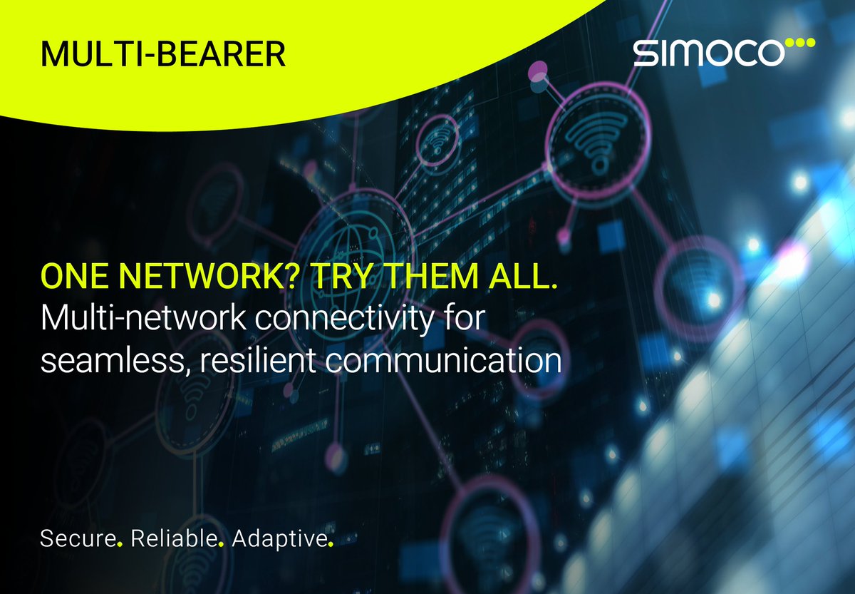 SimocoWS's tweet image. Multi-Bearer Capability 🌐🔗
Why rely on one network when you can use them all? Simoco’s multi-bearer solutions combine LTE, DMR, satellite and Wi-Fi for seamless, reliable connectivity.
🔗 simoco.com/solutions/mult…