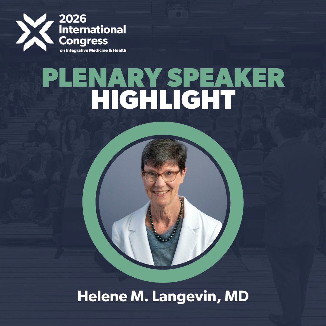 Excited to announce that Helene M. Langevin, MD will be a Plenary Speaker at the 2026 International Congress!  Join us in Salt Lake City to hear Dr. Langevin discuss "Measuring What Matters" in integrative medicine research. Learn more: ow.ly/5uew50X6rTz