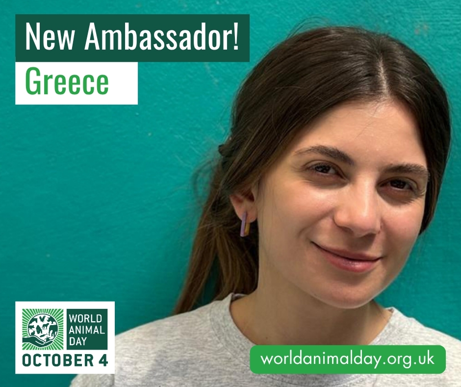 Meet our new World Animal Day Ambassador for Greece — Sofia Levanti! 🇬🇷✨

Sofia is the Operations Coordinator at Animal Action Greece, a charity that’s been protecting animals across Greece since 1959. 💚

#WorldAnimalDay