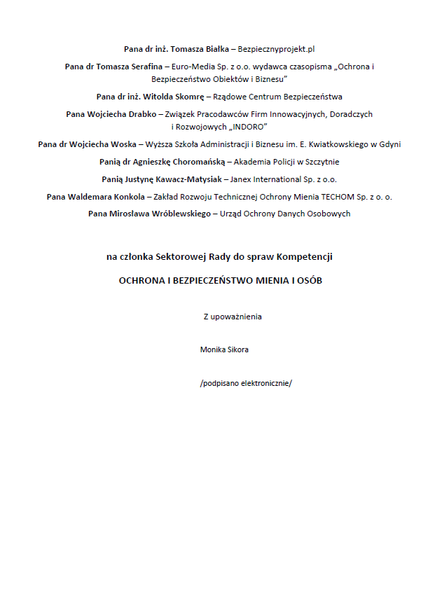AdamTatarowski's tweet photo. 📢 Po miesiącach formalności – czas na działanie.
Z ogromną satysfakcją informuję, że Pani MonikaSikora, Podsekretarz Stanu w @MFIPR_GOV_PL, podpisała Akt Powołania Członków Rady Sektorowej ds. Kompetencji – Ochrona i Bezpieczeństwo Mienia i Osób.
#RadaSektorowa #Bezpieczeństwo https://t.co/BBHEfdkn8l