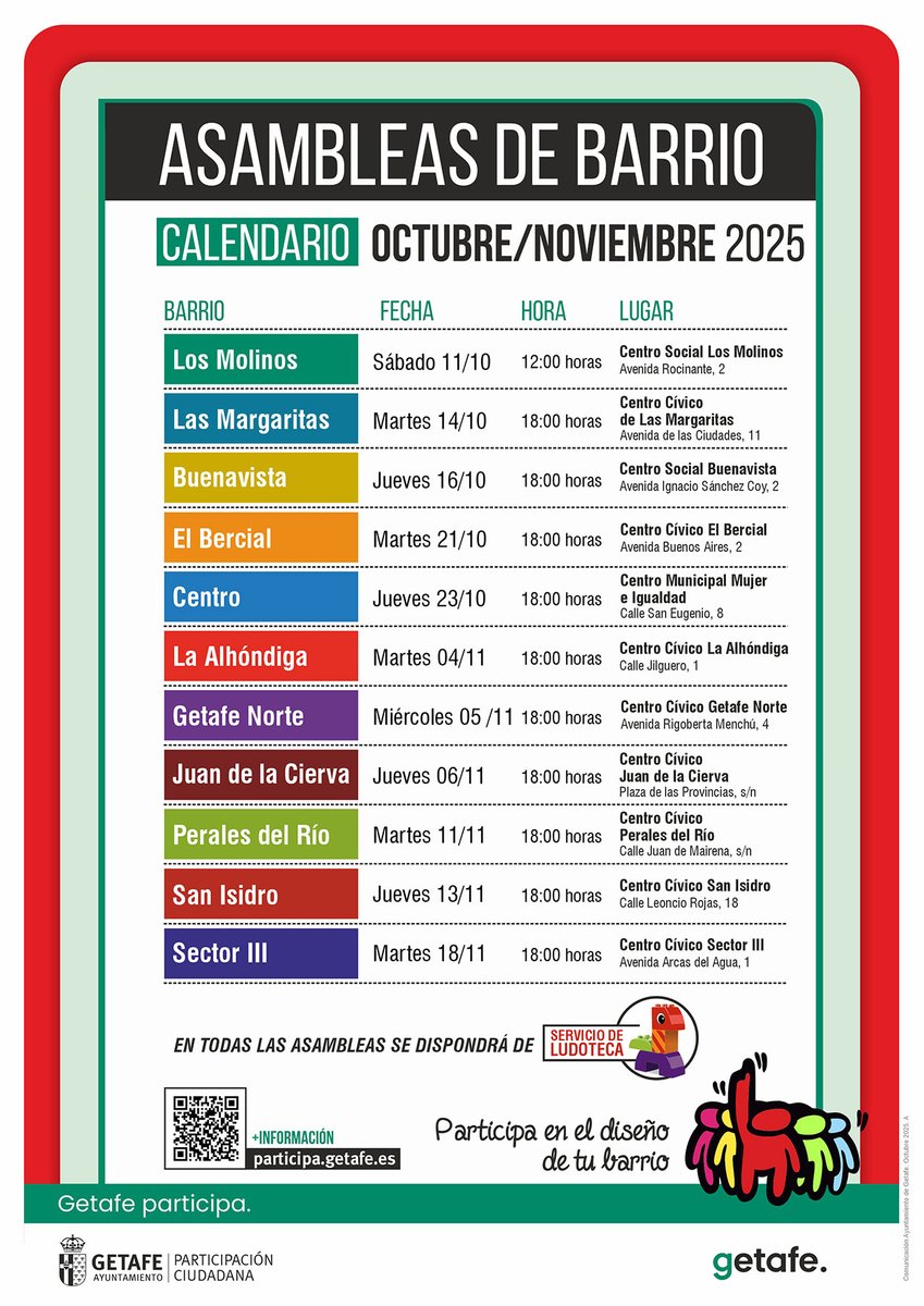 Getafe Informaciones: El Ayuntamiento de Getafe inicia el curso 2025/2026 con una nueva convocatoria de Asambleas de Barrio #Getafe. pulidoruiz.blogspot.com/2025/10/el-ayu…