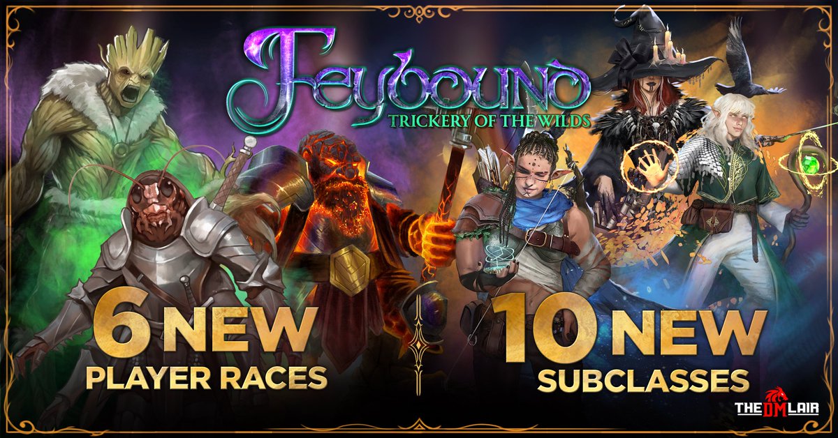 It's the last 48 hours to back Feybound: Trickery of the Wilds! Don't miss the largest fey-themed expansion every created for D&amp;D 5e. #DnD #dnd5e 
kickstarter.com/projects/thedm…