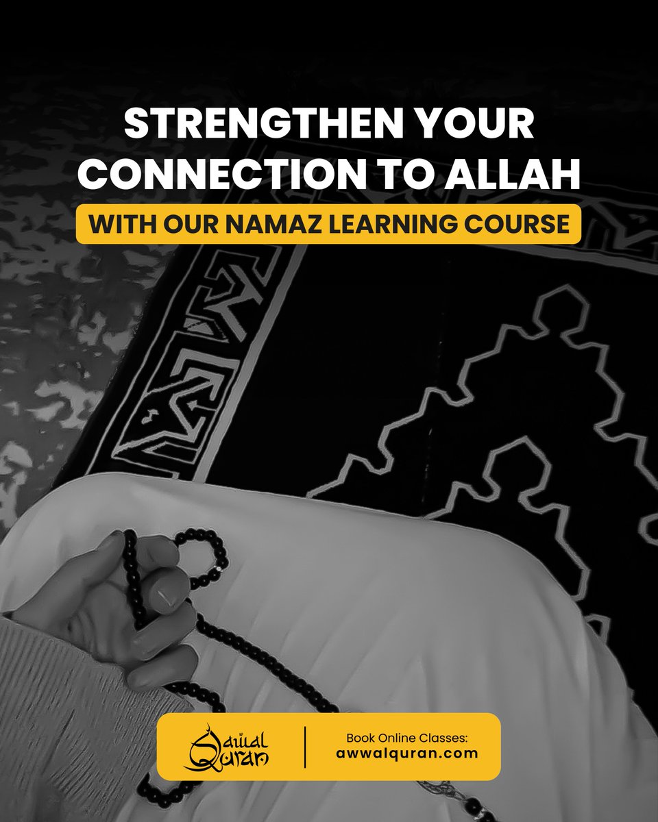 awwalquran's tweet image. Learn Namaz step by step
.
📷 Strengthen your connection to Allah with our Namaz Learning Course.
--Learn step by step and pray with confidence.--

#NamazLearning #LearnToPray #IslamicCourses #AwwalQuran #StrengthenFaith #quranlearningonline #quran #namaz