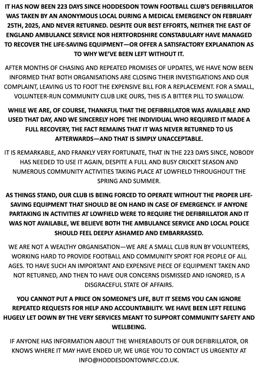 Hoddesdon Town Football Club tweet media