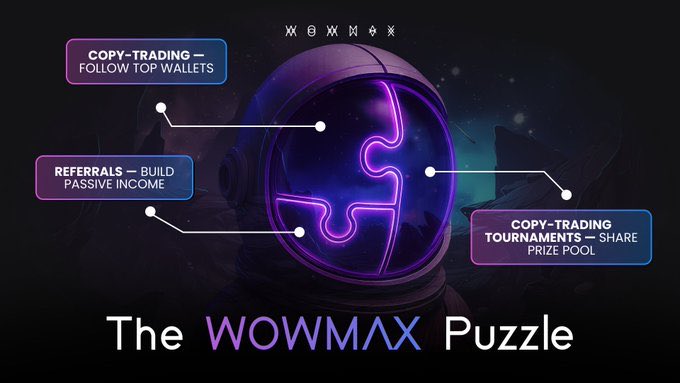 iamdejean's tweet photo. Meet #WOWMAX, The First Fully DeFi #CopyTrading platform.

Connect wallet → https://t.co/s83q5KdeWZ
Pick top-performing wallets
Copy &amp; earn like the top 1%

https://t.co/HRXCXB6Lkx
@WowmaxExchange https://t.co/CuIuwchnXH