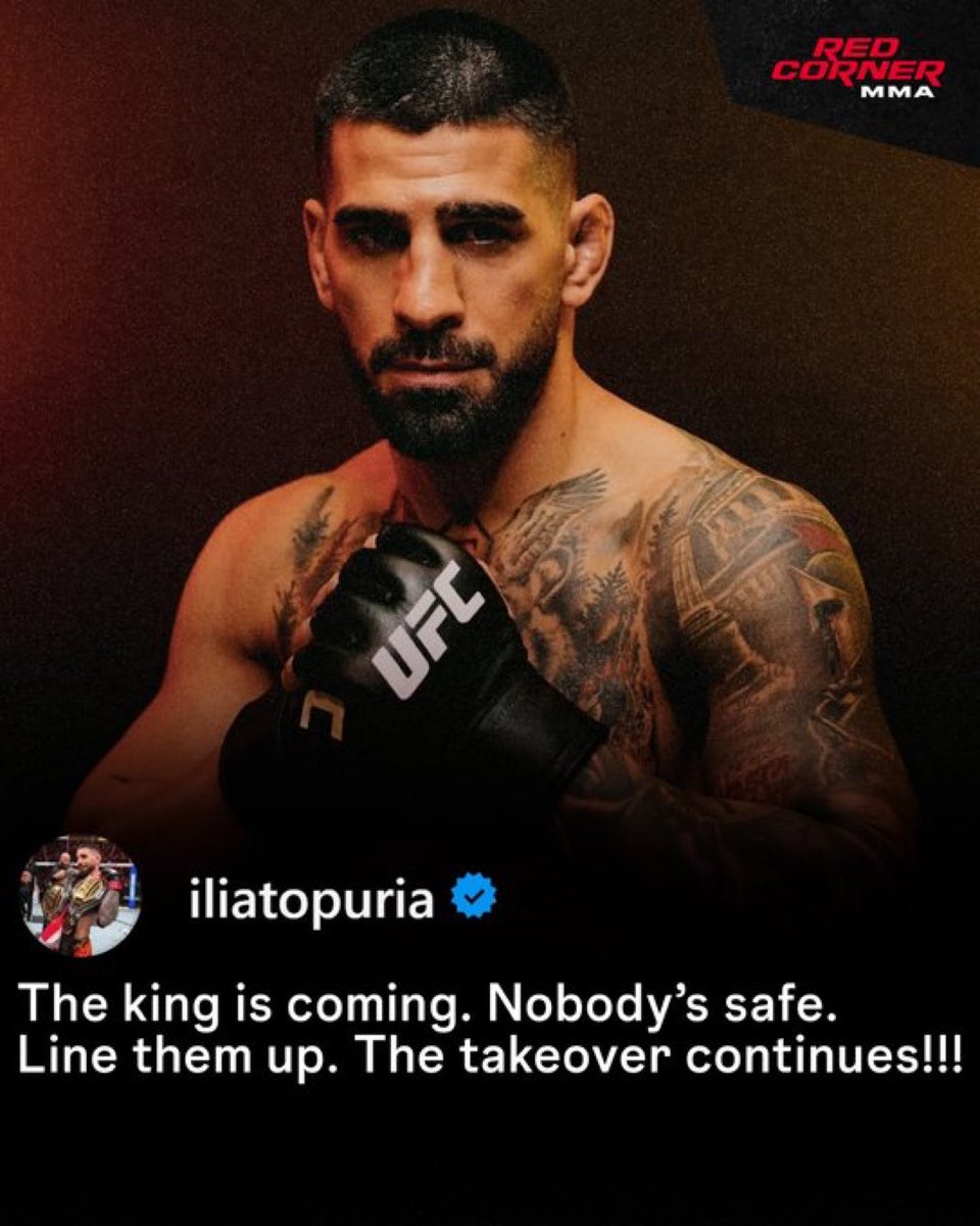 It's so over for whoever Ilia Topuria fights nexts.