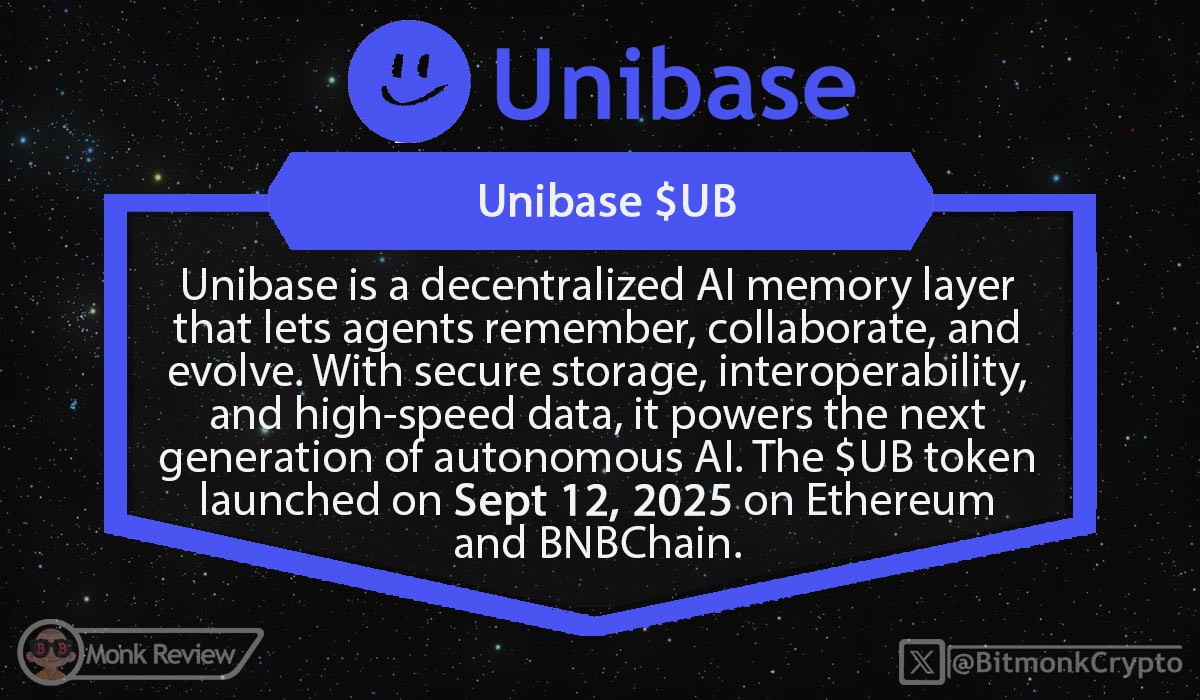 BitmonkCrypto's tweet image. 📢 Exploring @Unibase_AI – the future of decentralized AI memory and interoperability in Web3:

➟ Unibase is building the first high-performance decentralized AI memory layer, giving AI agents long-term memory, cross-platform collaboration, and verifiable on-chain interactions.…