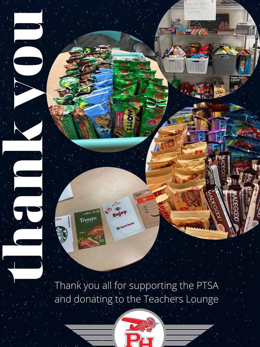 PHMSPTSA's tweet image. Thank you to all the families that donated these last few days to restock the teachers lounge! We are so appreciative of your donations and generosity.