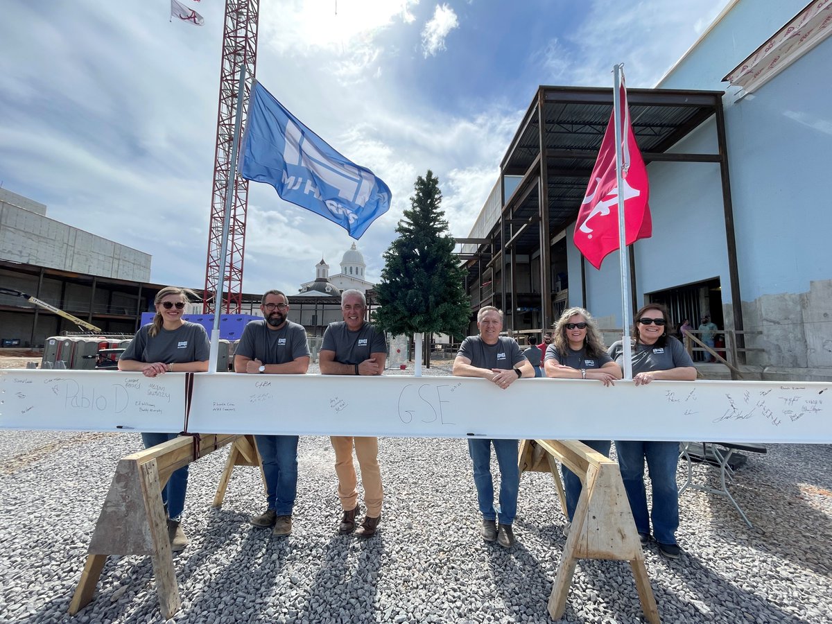 The team at TURNERBATSON enjoyed an afternoon on The University of Alabama’s Smith Family Center for the Performing Arts Center construction site for the “Topping-Out” Event! turnerbatson.com/ua-smith-famil…