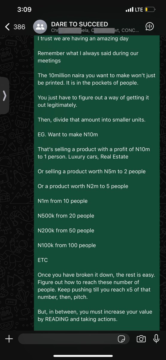 Take what you read in this screenshot very seriously. 

Making money is not more than this.