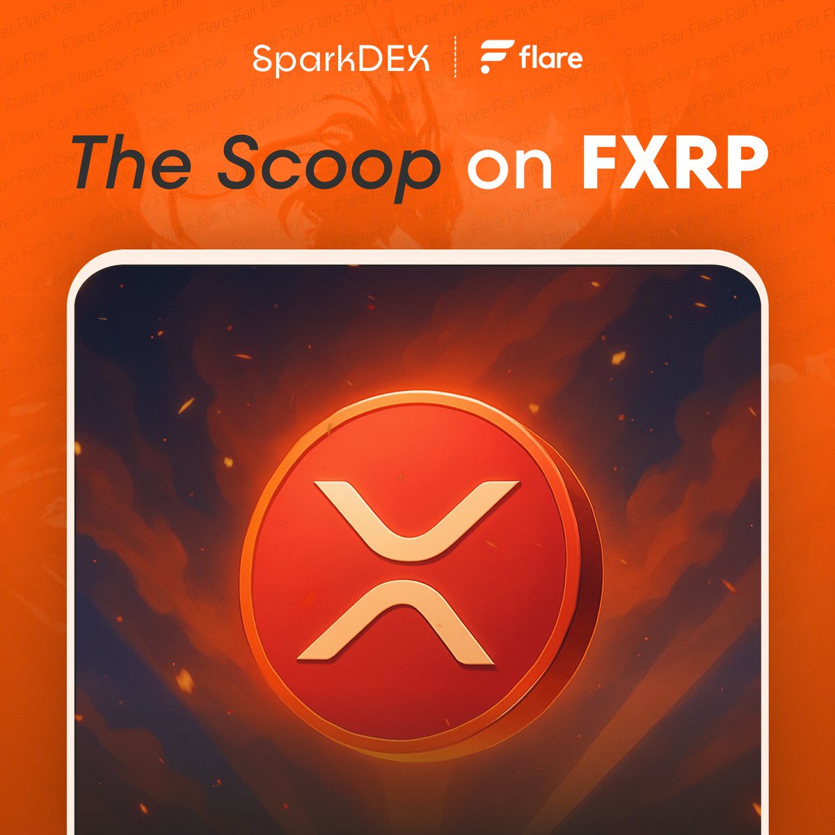Still trying to figure out FXRP?

FXRP is the Flare-native representation of $XRP.

Backed 1:1 by real XRP, FXRP brings billions in capital onto Flare where it can flow into DeFi:

🟠 Earning yield
🟠 Deepening liquidity
🟠 Unlocking XRPFi at scale

All happening on SparkDEX.