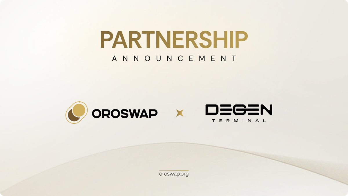 🤝 <a href="/Degen_Ter/">DegenTer</a> × Oroswap, an upgrade to your trading experience on <a href="/ZIGChain/">ZIGChain</a>! 

We’ve partnered with DegenTer, a trading terminal built for $ZIG degens, giving traders real-time data, charts, and execution power.

Every trade on Degenter will route through Oroswap, ZIGChain’s