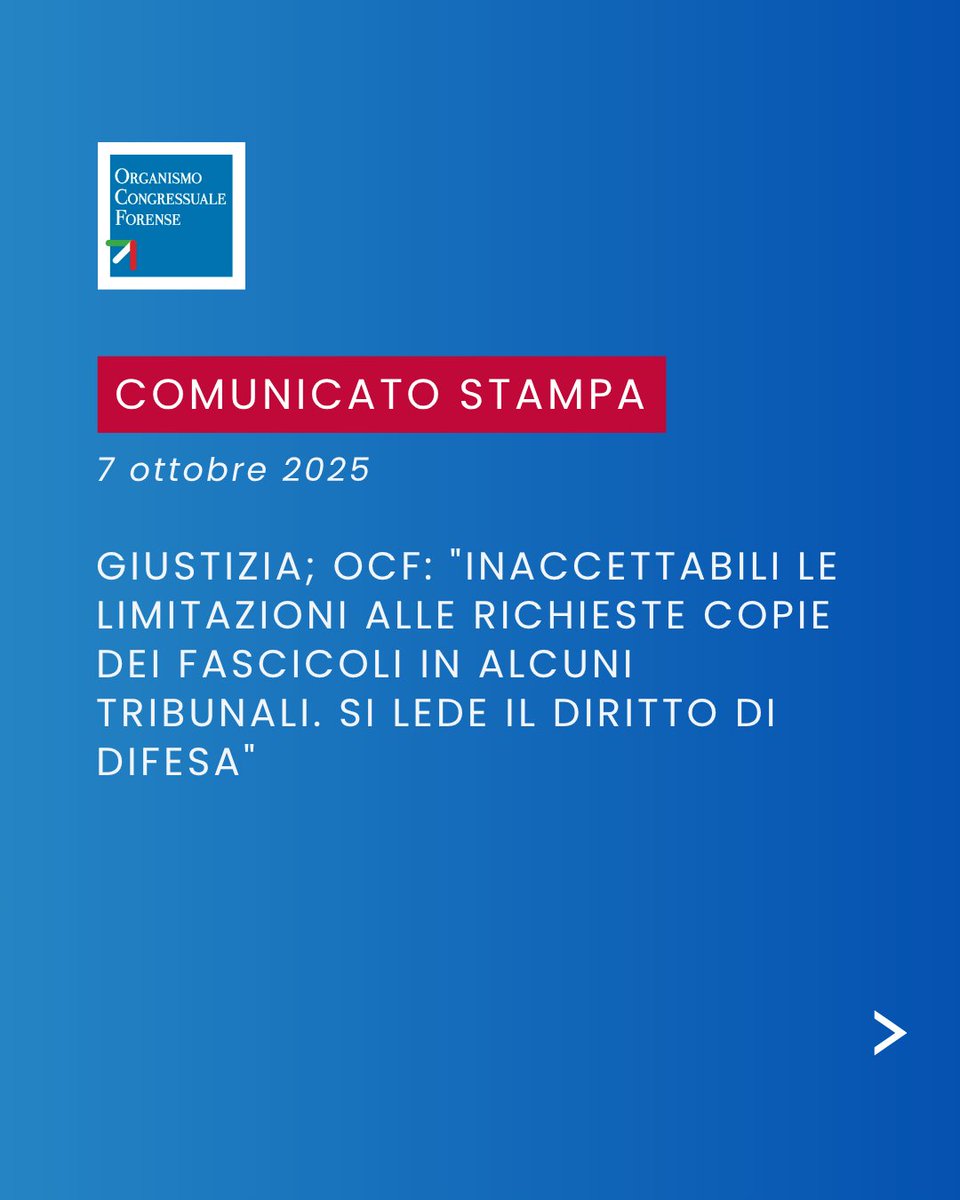 Organismo Congressuale Forense tweet media