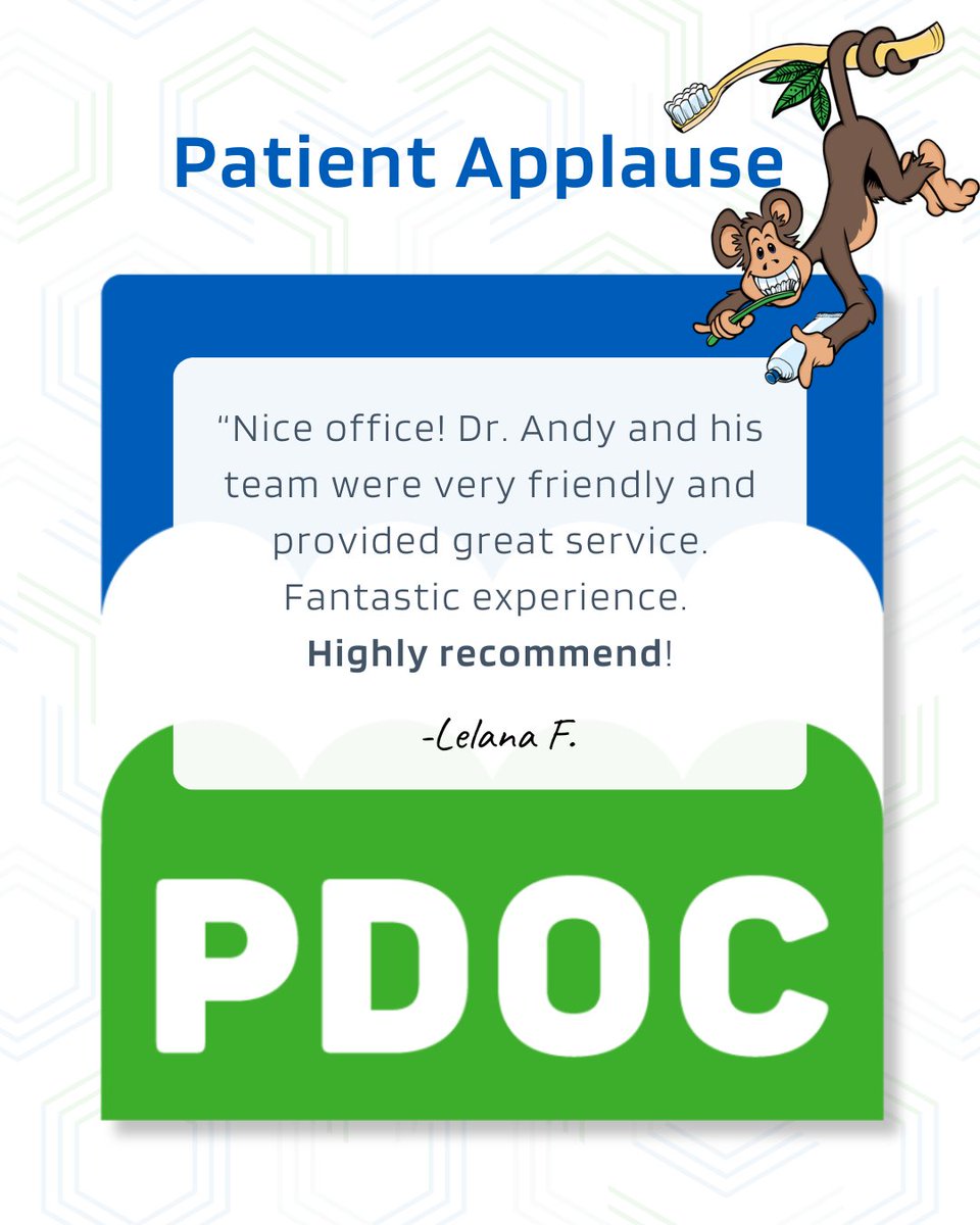 pdocsmiles's tweet photo. We are so thankful for kind words like these; they mean the world to our team! 

👉 Read more awesome reviews: https://t.co/3PCdzwk8io

#PatientApplause #PDOCSmiles #ChattanoogaTN https://t.co/h84iNj0NVO