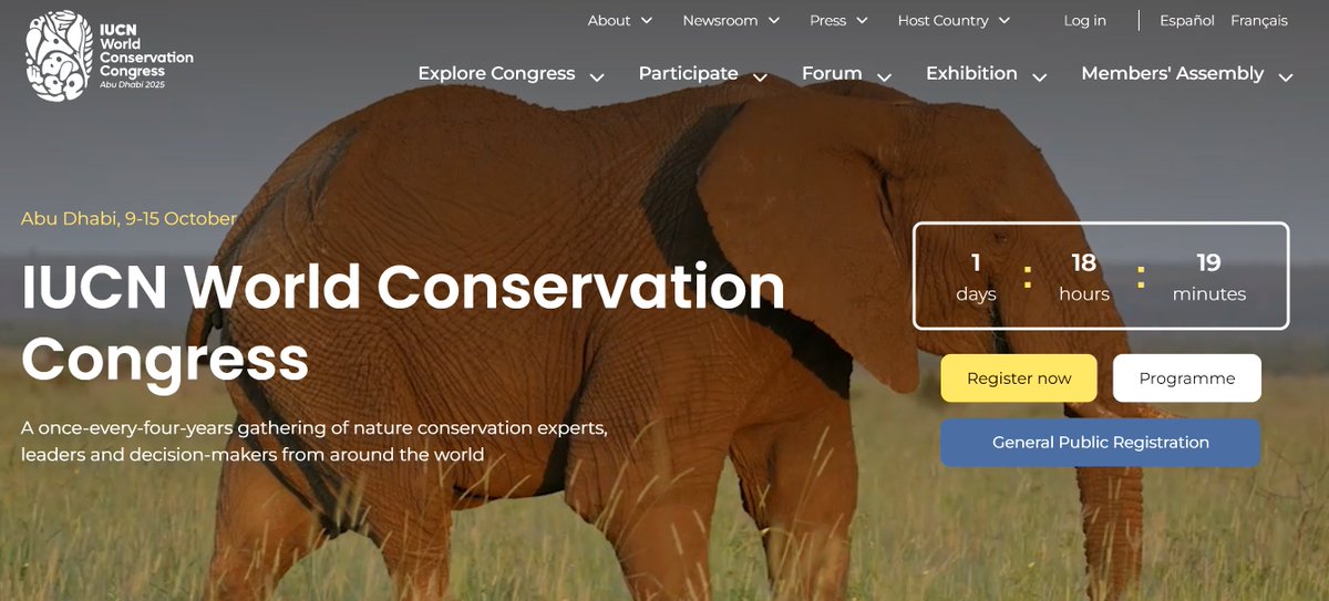 Exciting week ahead at the #IUCNCongress in Abu Dhabi, 9–15 October!
📅 10 Oct, 6:00 - 7:30 PM – Marc Paganini (ESA) on the WEED Toolbox
📅 11 Oct, 4:00 - 5:30 PM – Bruno Smets (VITO) on developing aligned #NatureMetrics for business
Join us👉 tinyurl.com/4mt7tvyr