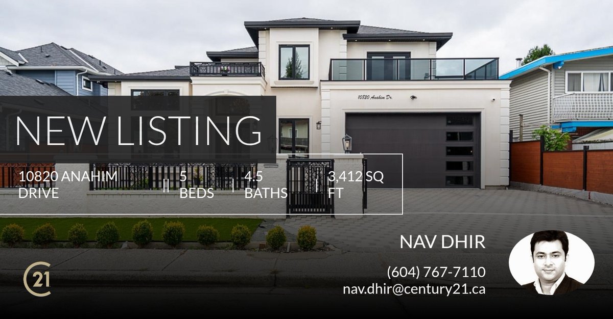 DhirNav's tweet image. 📍 New Listing 📍 Take a look at this fantastic new property that just hit the market located at 10820 Anahim Drive in Richmond. Reach out here or at (604) 767-7110 for more information

Nav Dhir
Century 21 Coastal Realt... homeforsale.at/10820_ANAHIM_D…