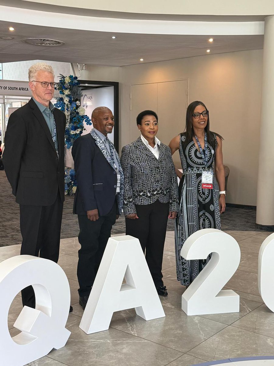 SAQALive's tweet photo. #SAQACON2025 | Snippets!
SAQA's 1st CEO, Sam Isaacs opens our DAY 1 with the history of the #NationalQualificationsFramework.
Deputy Minister of DHET, Dr Nomusa Dube-Ncube gives the #KEYNOTEADDRESS, exploring the historical evolution and transformation of education & + https://t.co/D5bLm1MhwQ