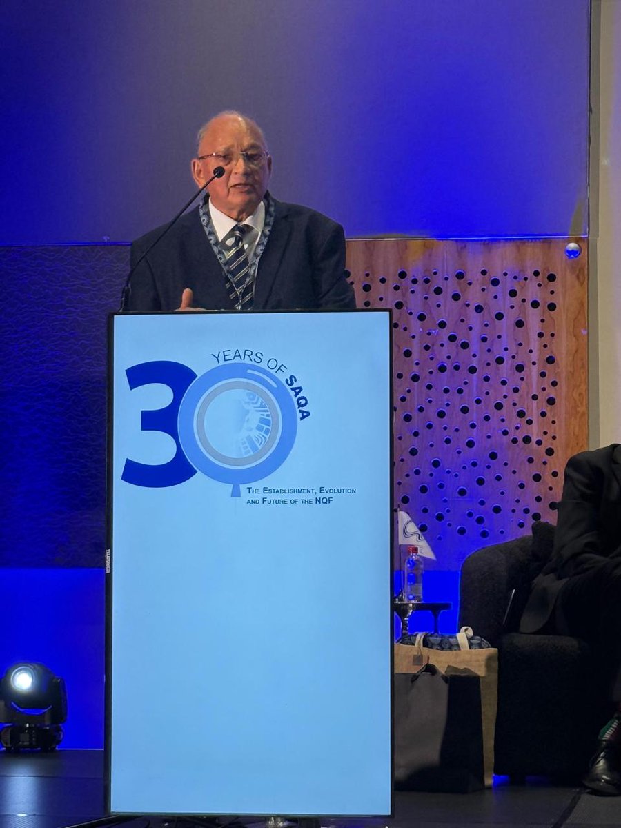 SAQALive's tweet photo. #SAQACON2025 | Snippets!
SAQA's 1st CEO, Sam Isaacs opens our DAY 1 with the history of the #NationalQualificationsFramework.
Deputy Minister of DHET, Dr Nomusa Dube-Ncube gives the #KEYNOTEADDRESS, exploring the historical evolution and transformation of education & + https://t.co/D5bLm1MhwQ