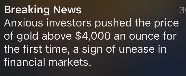 elerianm's tweet image. This is the type of headline you’d expect when gold prices hit a milestone record high, as they did this morning. Yet, as noted in yesterday’s posts and several earlier ones, this surge is occurring alongside “risk-on” indicators — such as the S&P, NASDAQ, Russell, and others —…