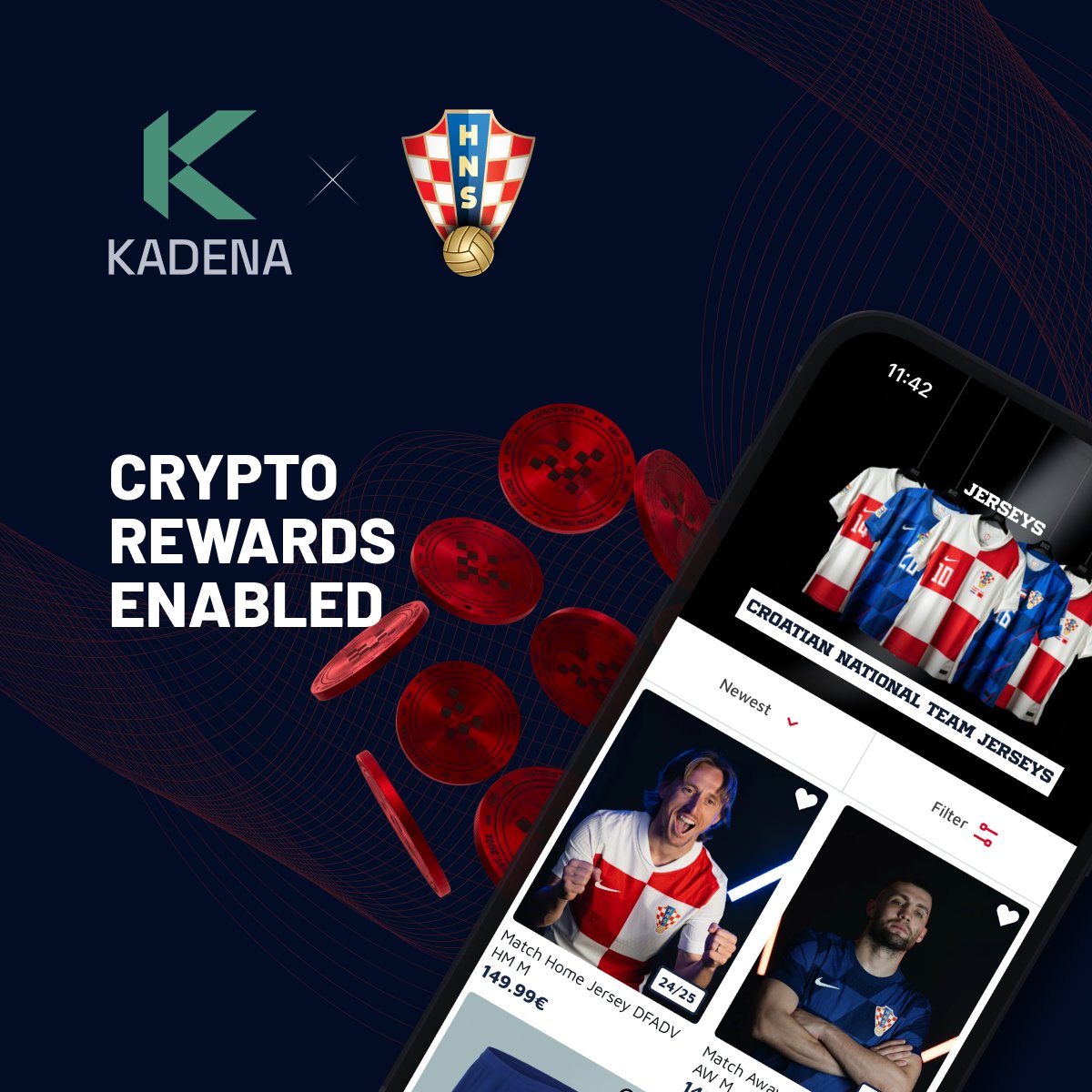 Every fan now receives $VATRENI rewards automatically the moment they shop.

No need for education or complexities. Simple integration into existing user experience.

This is where blockchain meets real-world scale:

⚽ 1% $VATRENI cashback on every merch purchase
🎟️ Redeemable