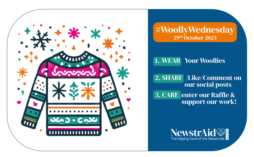 At the end of October help us support colleagues who are struggling to stay warm this winter! Join us on #WoollyWednesday.! 

Wear your woollies, engage with our posts #NewstraidWoollyWednesday and enter our winter raffle. 
 
More info: newstraid.org.uk/woollyweds2025/ 

#WearShareCare