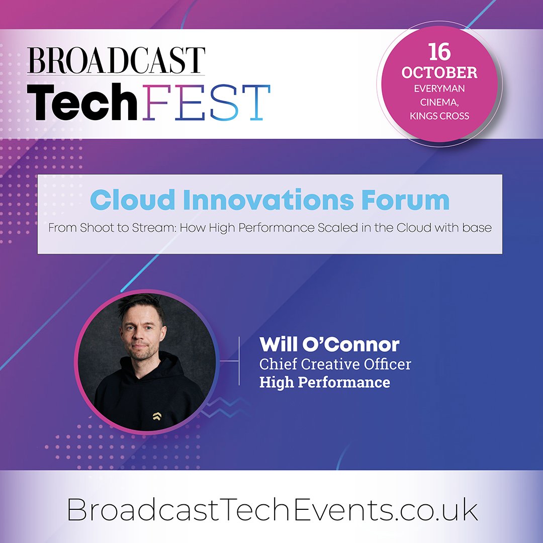 Broadcast_Tech's tweet image. We are pleased to welcome Will O&apos;Connor, Chief Creative Officer at High Performance as a speaker at the #Cloud #Innovations Forum, part of #TechFest.

✅Hear from industry experts into the latest advancements in cloud innovations: bit.ly/46AuEas