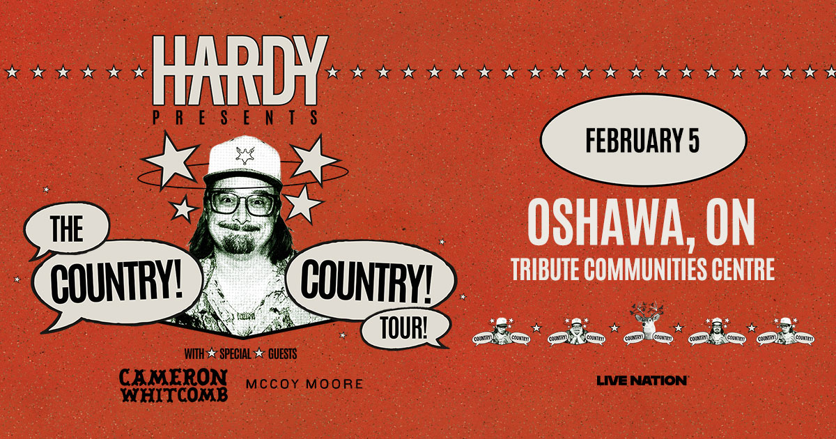 Just announced 📢 <a href="/HardyMusic/">HARDY</a> on February 5th in Oshawa at Tribute Communities Centre. 

Tickets go on sale on October 10th at 10 am