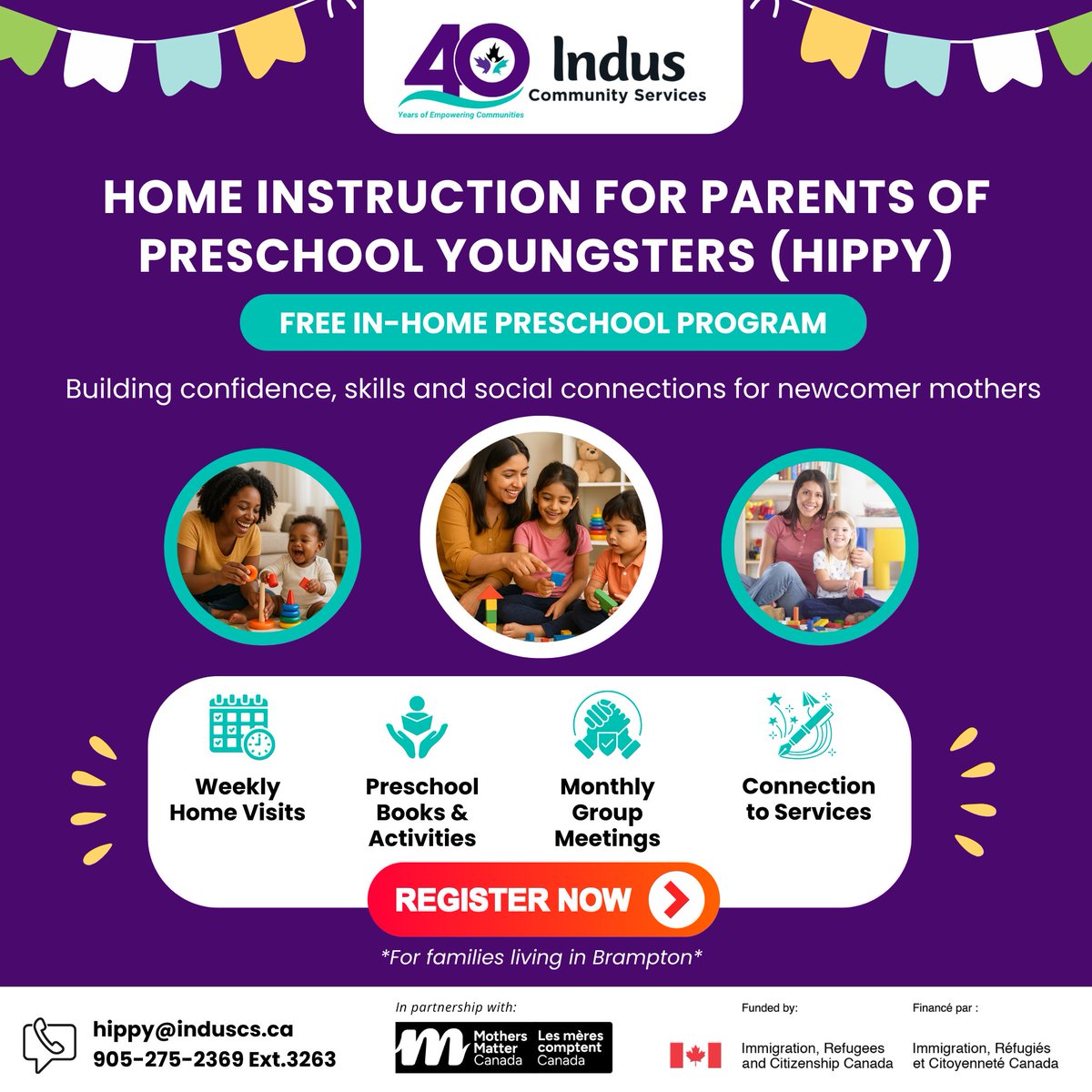 Discover Indus Community Services’ HIPPY and SMART programs — designed to empower mothers by building confidence, skills, and strong community connections. 💬

Supporting families to thrive and succeed in Canada, one step at a time. 🇨🇦

@indus_helps
#FamilySupport