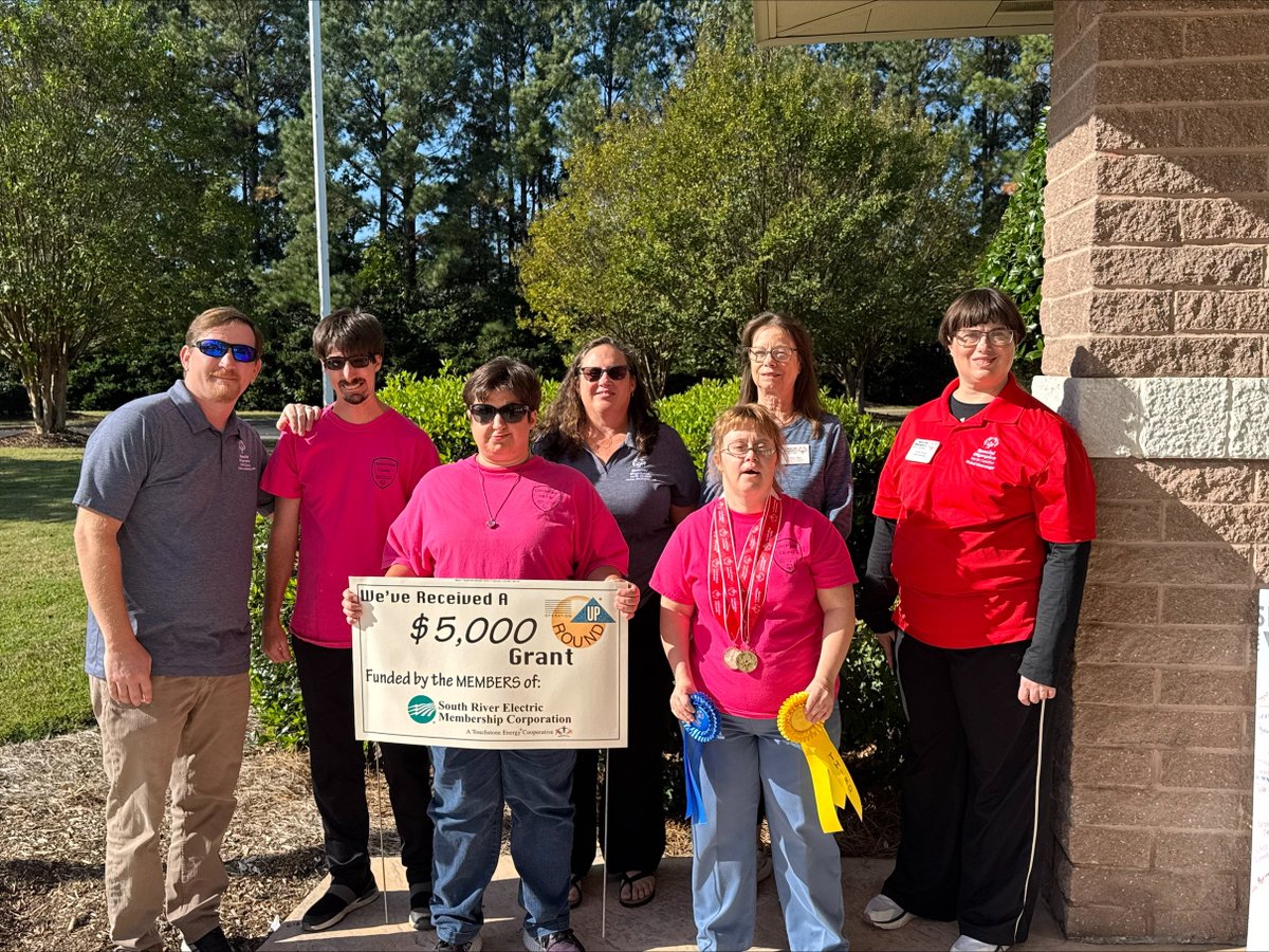 Local students will have the opportunity to train and compete in the Special Olympics, thanks to a grant through Operation Round Up.  Pictured: Benjamin Kowalczyk, Ryan Hunsucker, Heather Watkins, Melissa Jernigan, Rachel Powers, Holly Watt and Kelly Dixon.