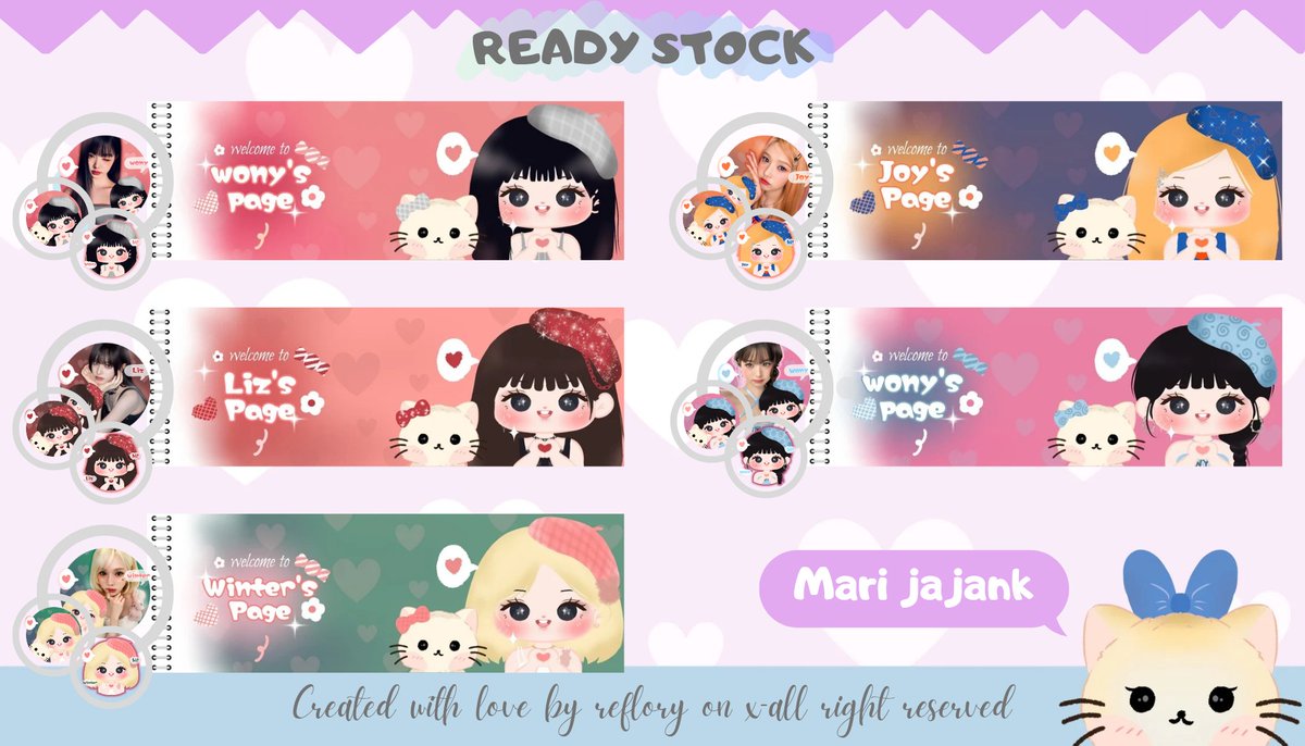 reflory_'s tweet photo. Help rt, thank you💗

Haloo selamatt malam manteman, aku masih ada 5 layout chibi ready stock yang bisa kamu take dari sekarang 🫶 untuk harga bisa dicek di alt💸 sung dm saja jika berminat yaa  ☺️📩
#zonauang #zonaba https://t.co/JrCi0C5TQL