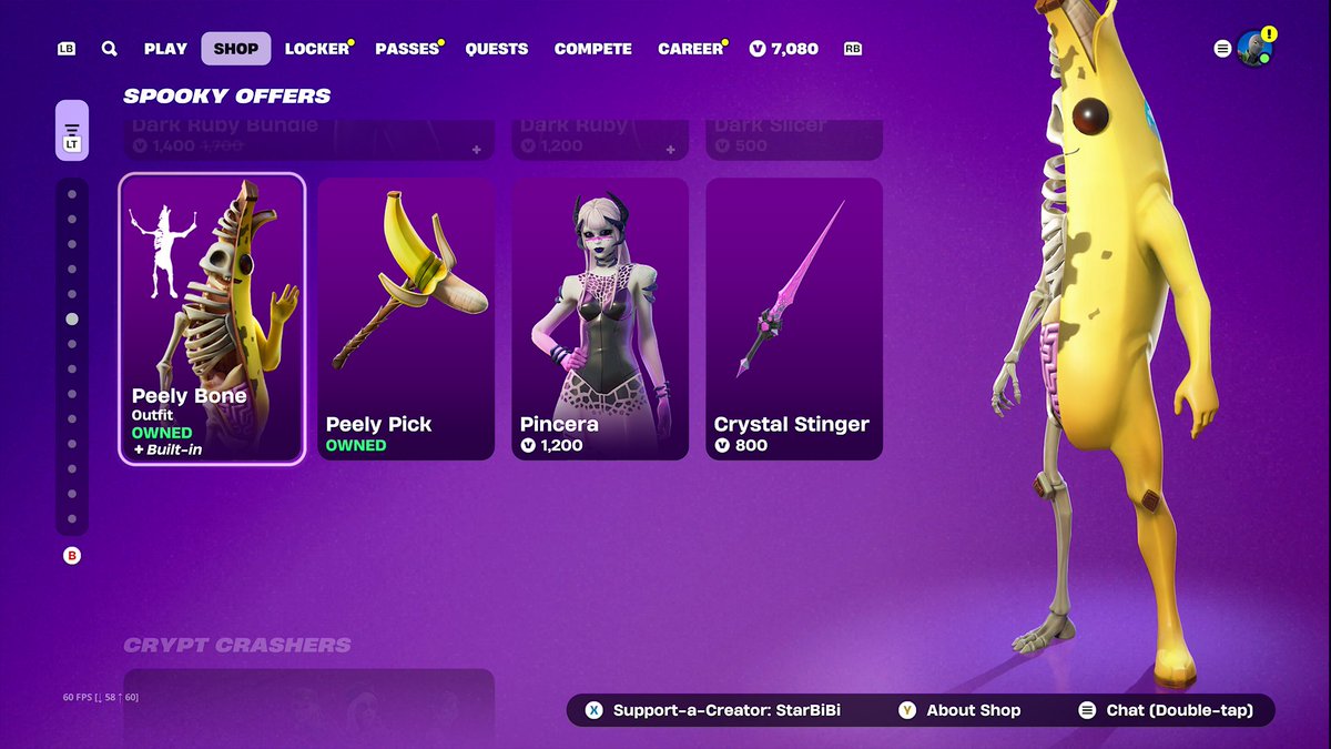 There's some Peely cosmetics in the shop! 🍌

Get them here fortnite.com/item-shop?crea… 🔥

Use Code StarBiBi if you want to support me for free, highly appreciated! 💛