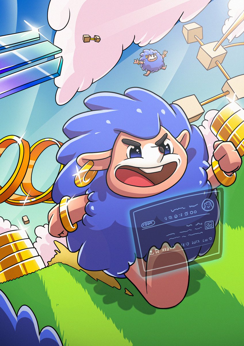 Adrian100804's tweet photo. here's my entry on Sonic SVM Mascot: Sonunu Fanart contest.

This is Sonunu — racing from blockchain to off-chain to bridge attention faster than ever. The world represents the blockchain, and Sonunu’s running because he senses what’s happening off-chain.

#Sonunu @SonicSVM https://t.co/IRWarm5qDV