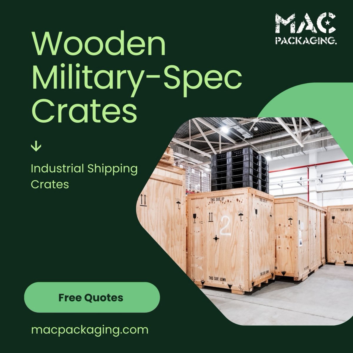 From government packaging to barcode labeling, RFID tags, custom wooden crates, DLR labels, and protective foam packaging-we’ve got your shipment covered, every step of the way.
macpackaging.com

#militarypackaging #woodencrates #governmentcontracts #RFID #DLRLabels