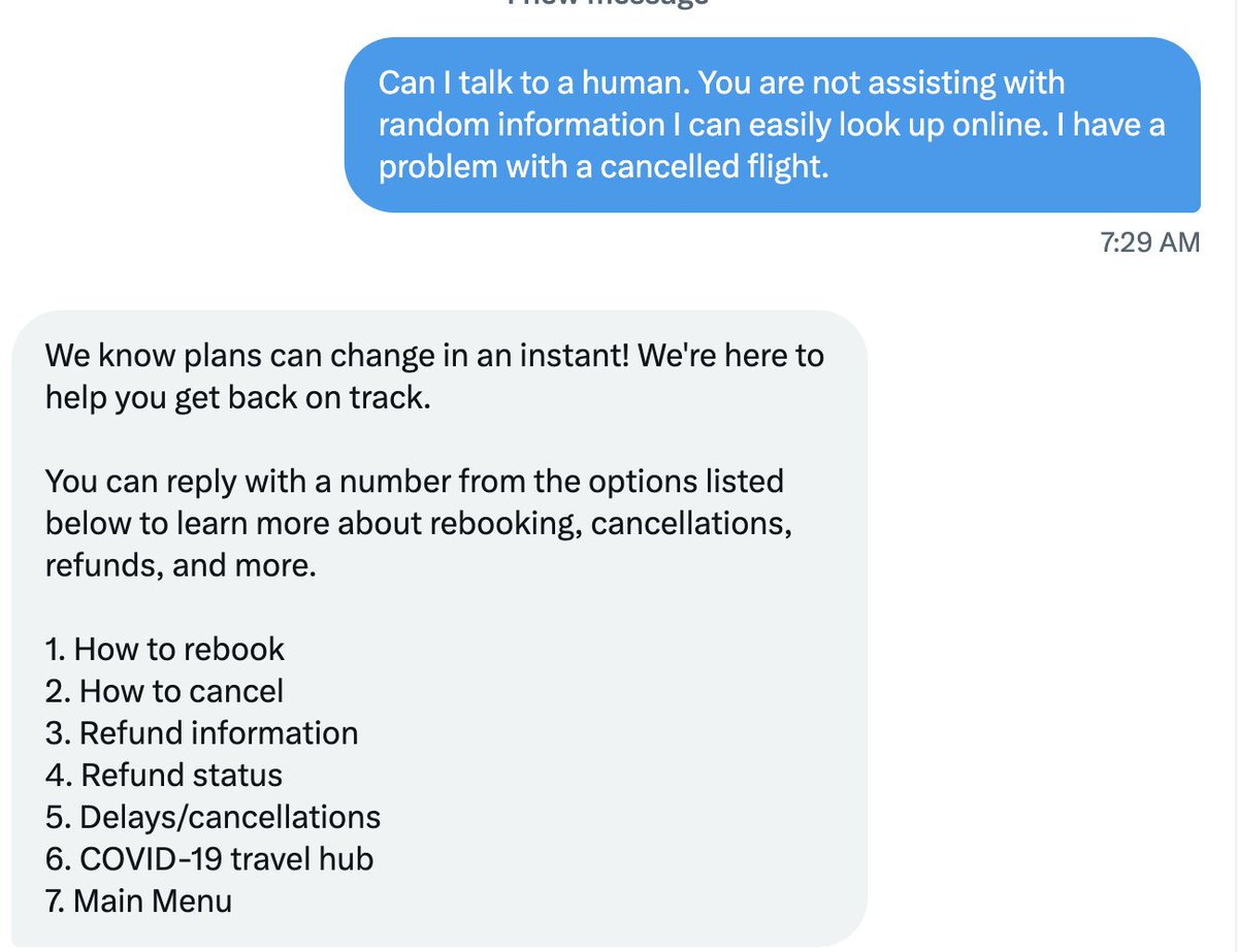 curiousshrink's tweet photo. @British_Airways This is what I am getting. Not even a good AI assistant. Utterly miserable, seriously utterly miserable https://t.co/0ompXNfBoU