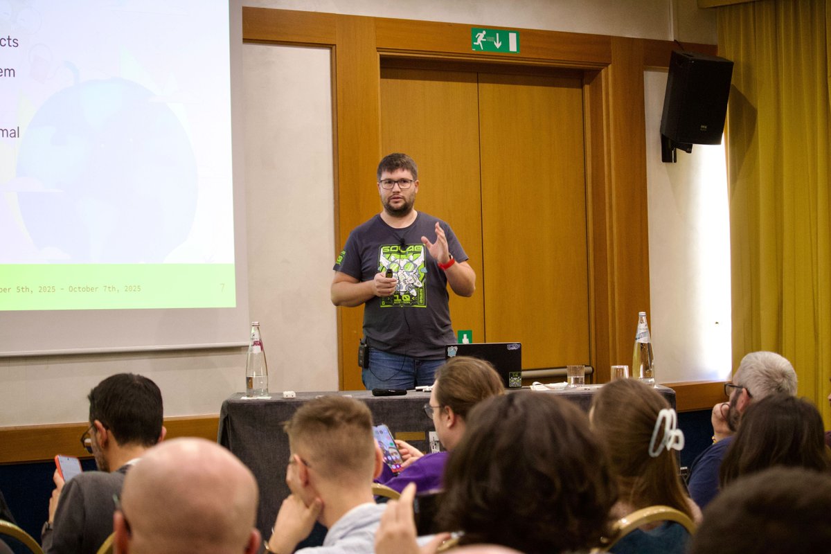golab_conf's tweet photo. What a talk! 🌟 Jožef Jung explored design patterns beyond the basics, giving us tools to grow Go systems with confidence and clarity.
#golang #golab2025 https://t.co/0v34sSkHw9
