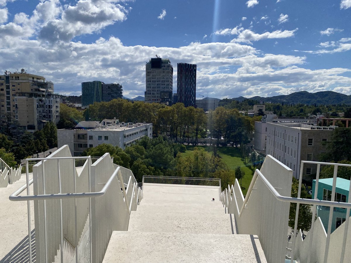 Learning about the reimagining of this remnant of communist architecture - Reviving the Pyramid of Tirana: Landscape Design to build Curiosity, Culture, and Community with architect Guust Selhorst #walk21tirana