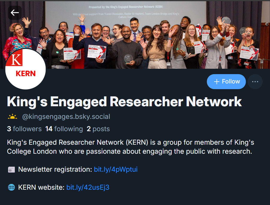 King's Engaged Researcher Network tweet media