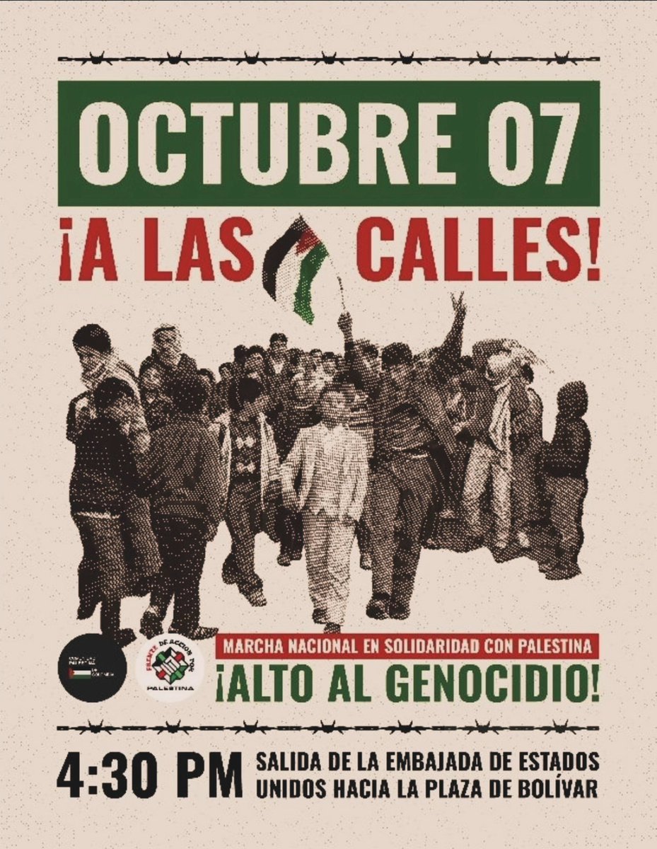 📣Los trabajadores/as de la @saesas1 nos solidarizamos con el pueblo palestino y exigimos la libertad inmediata de Manuela Bedoya y Luna Barreto, colombianas detenidas ilegalmente por Israel mientras integraban la Flotilla Internacional Sumud rumbo a Gaza. 🇵🇸

❤️‍🔥Este martes 7 de