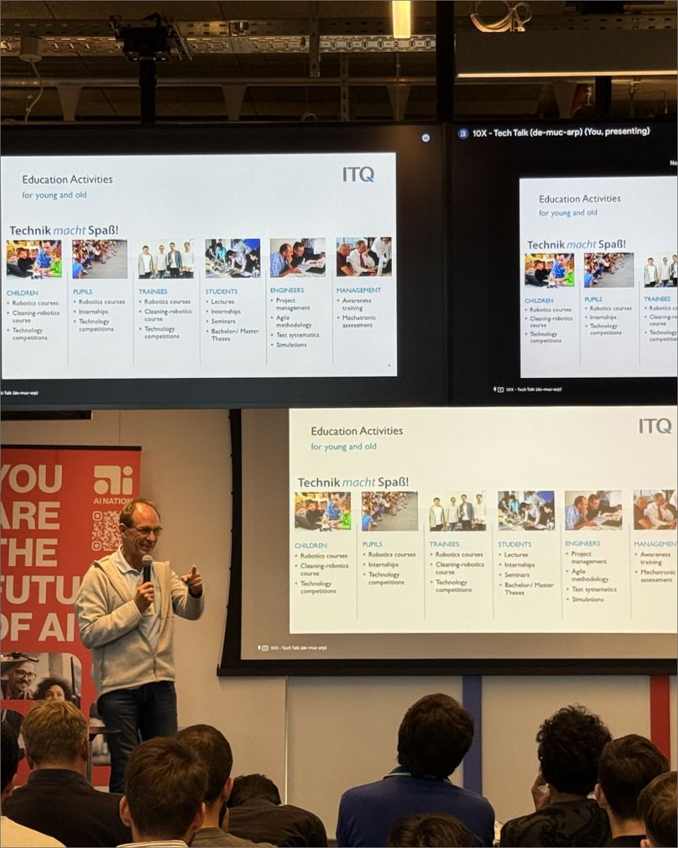 ITQ_GmbH's tweet image. On October 2, 2025, we joined the RoboTUM Summit at the Google Headquarter in Munich! 

This way, we positioned us as a strong partner for Innovation &amp;amp; Digital Educationand built valuable new connections!

#innovationforeveryone #socialentrepreneurship #engineeringstudents