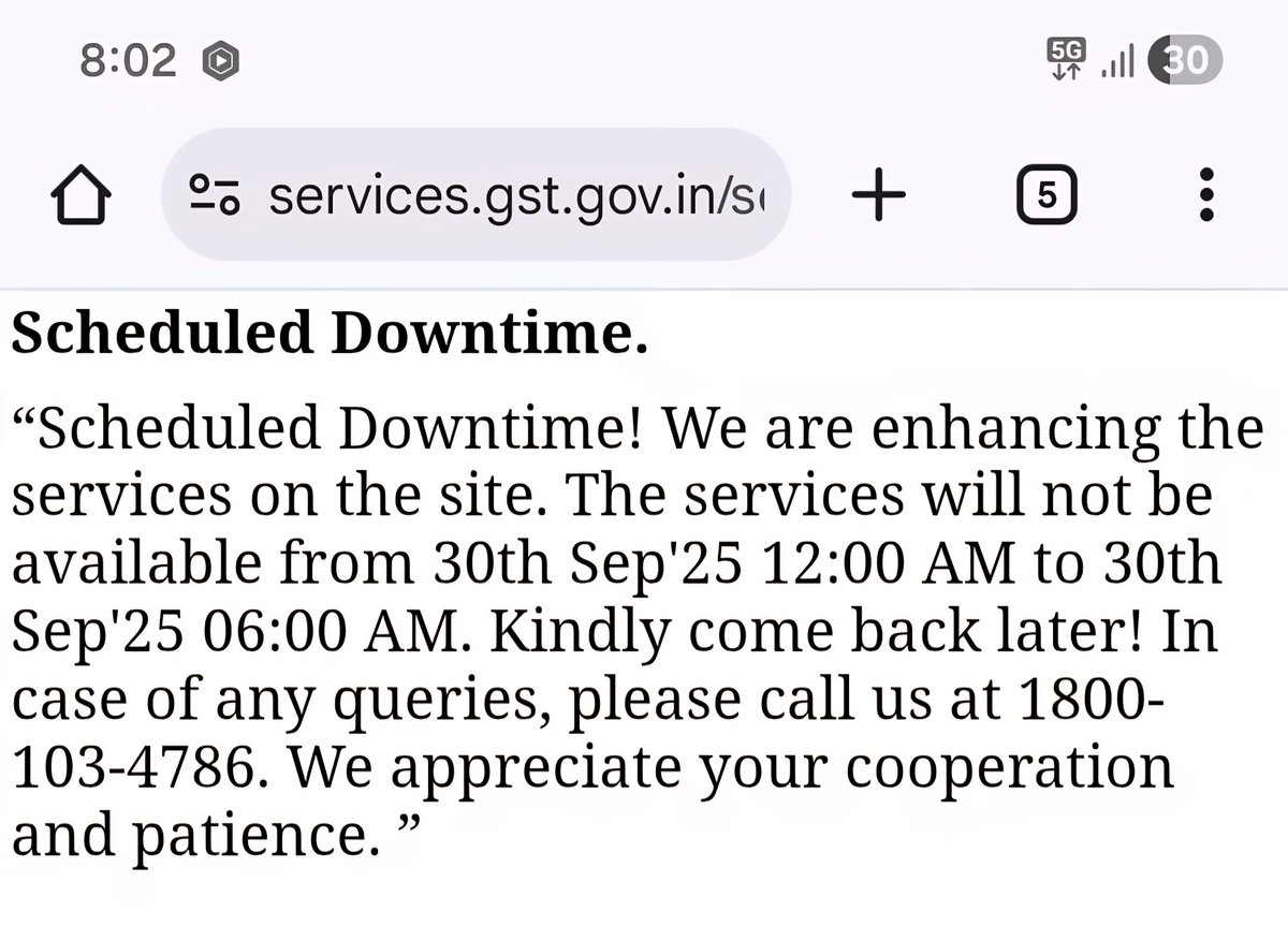 ca_sumitsharma's tweet photo. Dear @Infosys_GSTN @cbic_india 
30th September already Gone
Today is 7th October 
Portal not working 
Please do needful https://t.co/dv8bk2Rf8x