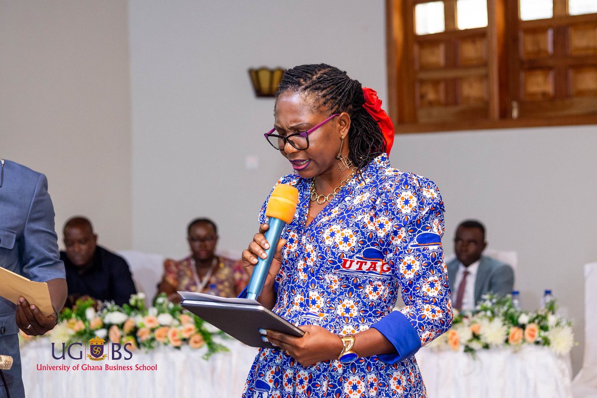 🚨 Prof. (Mrs.) Vera Fiador, Professor of Finance at the University of Ghana, Head of the Department of Finance, and the first female National President of UTAG.⭐️⭐️⭐️