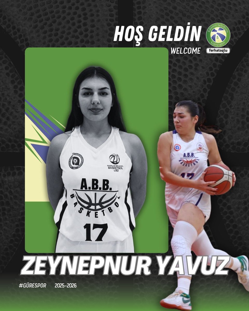 Hoş geldin Zeynep Nur Yavuz 💛💚

2005 doğumlu genç oyuncu Zeynep Nur Yavuz, 2025-2026 sezonunda kadromuza katıldı.

Çanakkale Belediyespor’la KBBL şampiyonluğu yaşayan, geçtiğimiz sezon Antalya BŞB forması giyen Zeynep Nur’a hoş geldin diyor, başarılı bir sezon diliyoruz! 🏀✨