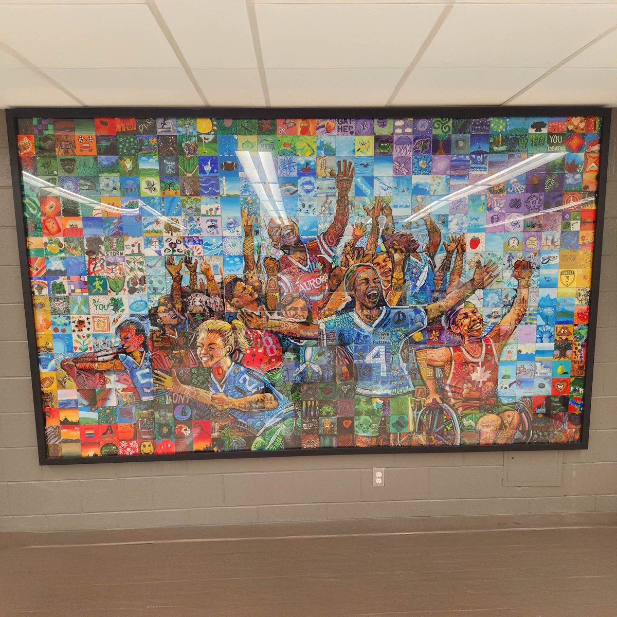 Dawn Gallagher Murphy (@murphygallagher) on Twitter photo Last night, I attended the Aurora Community Sport Mosaic Mural Unveiling at the Aurora Family Leisure Complex.
The Unity on Canvas mural, created by over 300 community members, is a vibrant symbol of inclusion, belonging, and community spirit. As the first activation of Aurora’s Last night, I attended the Aurora Community Sport Mosaic Mural Unveiling at the Aurora Family Leisure Complex.
The Unity on Canvas mural, created by over 300 community members, is a vibrant symbol of inclusion, belonging, and community spirit. As the first activation of Aurora’s