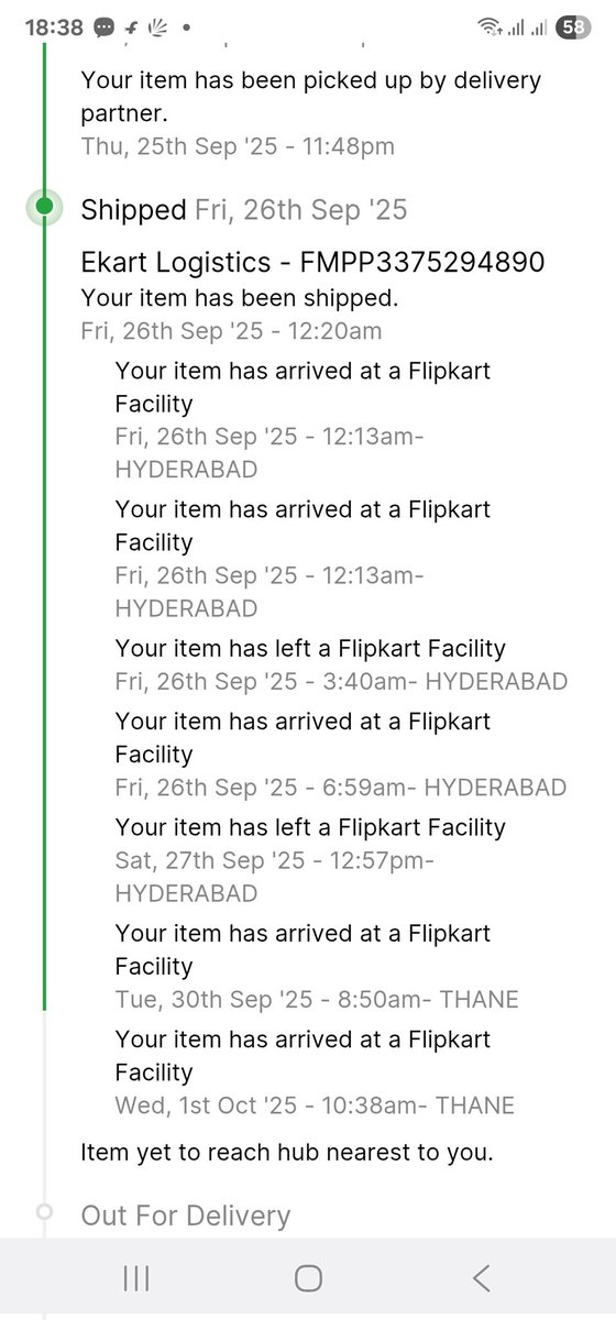 prabhash_das's tweet photo. @Flipkart what a best delivery system you have. Goods not delivered in 6 days from Thane to Panvel. https://t.co/9wU5h7bqoV