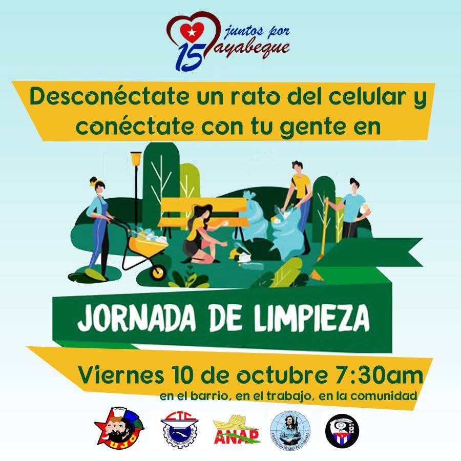 Diario Mayabeque (@diariomayabeque) on Twitter photo Una vez más se reafirma que en los jóvenes está el futuro de la #RevoluciónCubana. 
✊🏻¡Hoy nos convoca!
Tu plan para el viernes 10: Buen rollo, buena gente y un #Mayabeque más limpio. Súmate. 
#SiempreJoven #100AñosConFidel
Tomado del perfil de UJC Mayabeque Una vez más se reafirma que en los jóvenes está el futuro de la #RevoluciónCubana. 
✊🏻¡Hoy nos convoca!
Tu plan para el viernes 10: Buen rollo, buena gente y un #Mayabeque más limpio. Súmate. 
#SiempreJoven #100AñosConFidel
Tomado del perfil de UJC Mayabeque