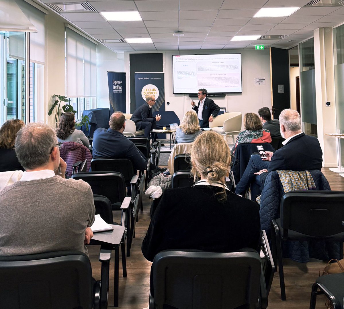 ☑️ Nouvel atelier pratique AvoSial ce matin : 110 membres réunis autour de l’actualité jurisprudentielle du <a href="/Conseil_Etat/">Conseil d'État</a> en #droitsocial chez <a href="/OgletreeFrance/">Ogletree Deakins avocats partenaires ds employeurs</a>. Merci à Stéphane Bloch et <a href="/FrancoisPinatel/">françois Pinatel</a> d’avoir co-animé cet atelier 👏
#travail #avocats #entreprises #formation